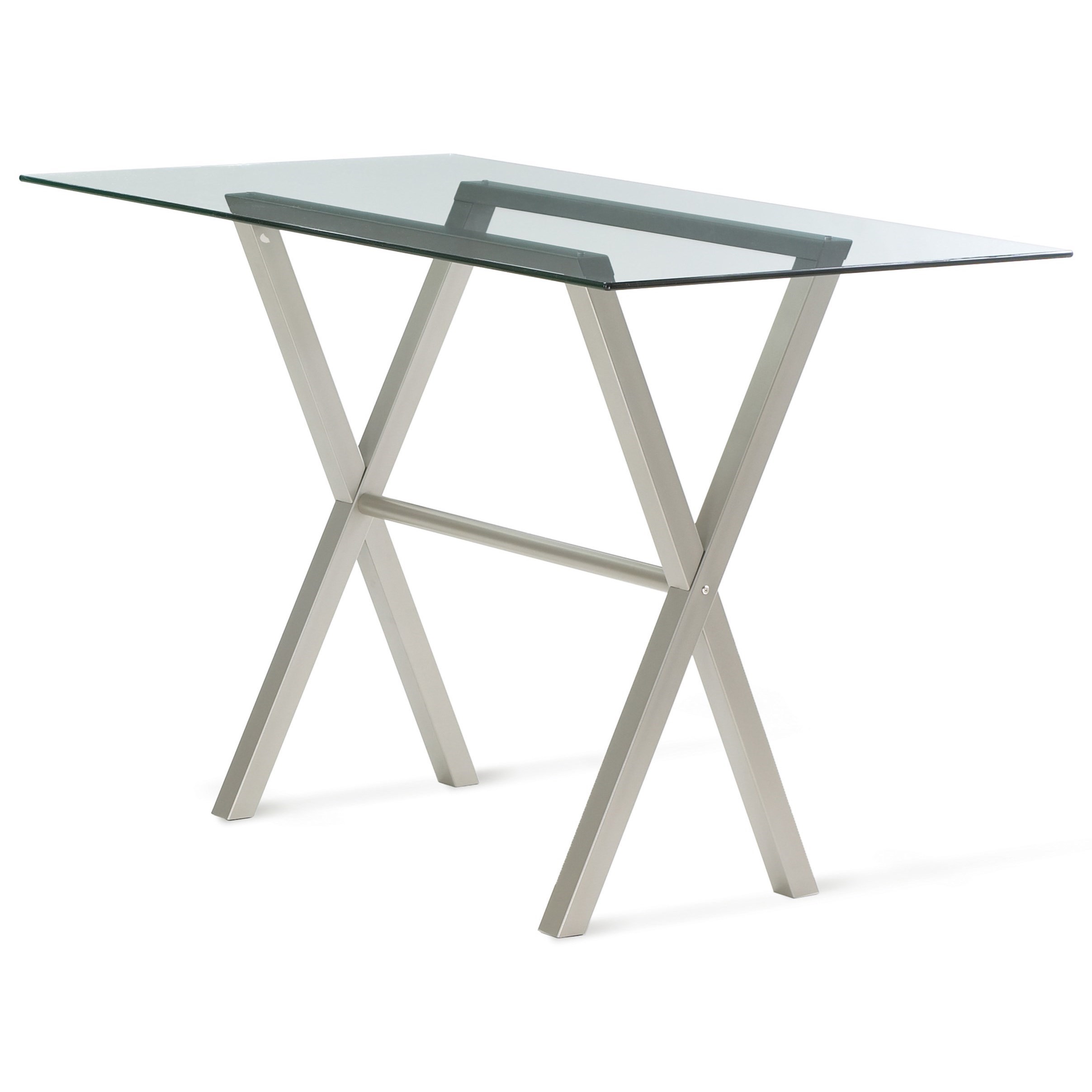 Amisco Urban Customizable Andre Bar Table with Glass Top Belfort Furniture Pub Tables